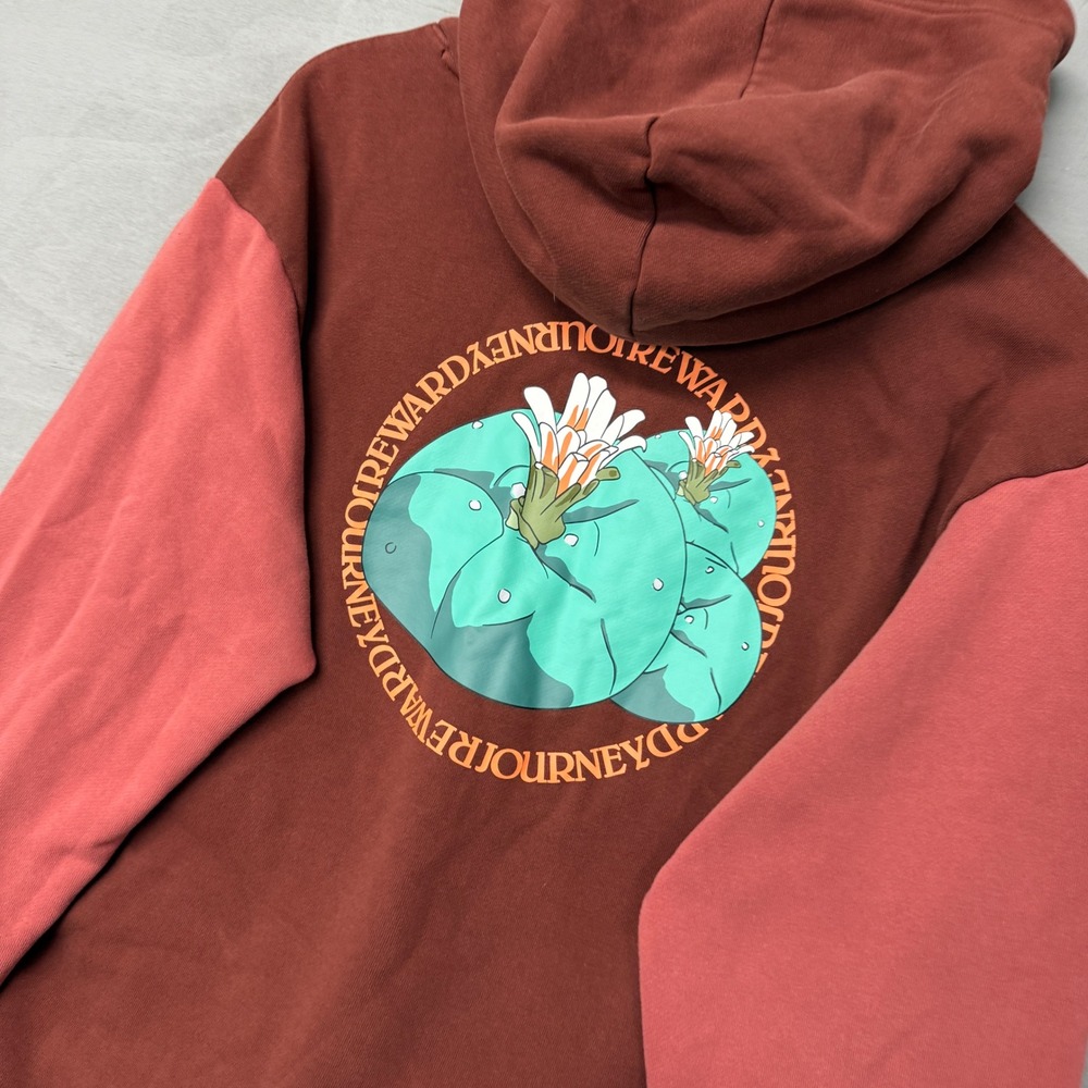 Nike Hoodie Burgundy Pink Kyrie Reward Journey Colorblock Pullover Medium - Picture 4 of 6